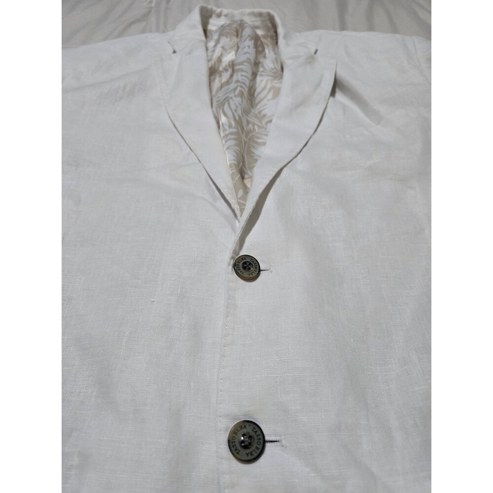 Tasso Elba White Linen Blend Blazer Sport Coat Men's Size XL Casual Summer Jacke - Picture 4 of 7